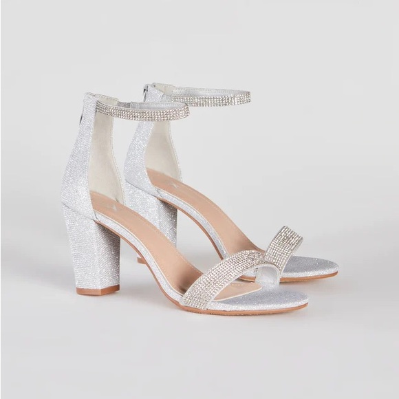 Windsor Sparkle Stunner Rhinestone Block Heels size 8 - Picture 2 of 10